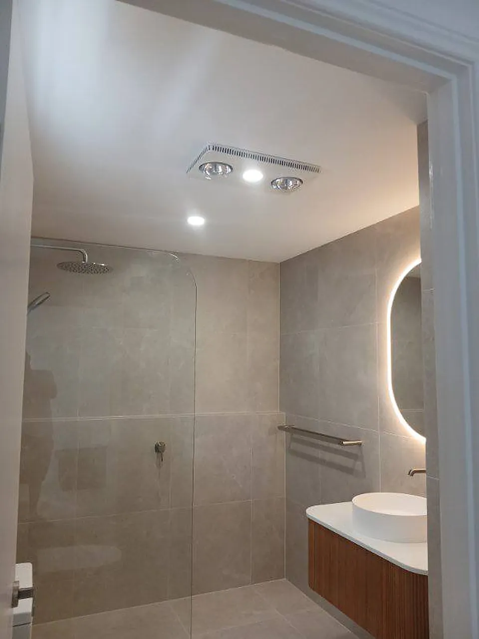 Finished bathroom from the doorway